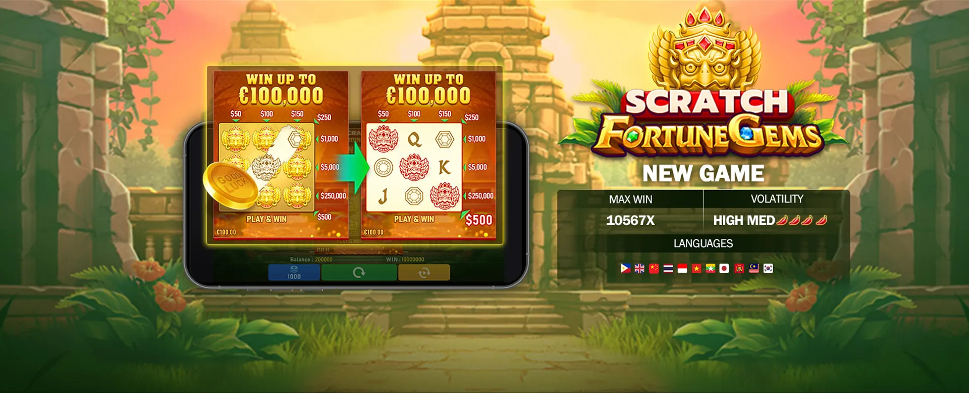 Vibrant 8k8 Slot Casino background with glowing slot machines and coins